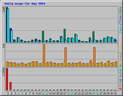 Daily usage for May 2024